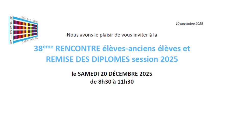 Rencontre Élèves - Anciens Élèves et Remise des Diplômes du BAC